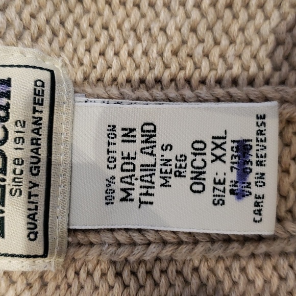 LL Bean Sweater Winter Beige V-Neck Mens XXL - Picture 7 of 11